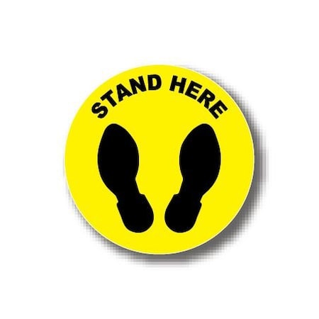 Ergomat 16in CIRCLE SIGNS Stand Here DSV-SIGN 256 #6222 -UEN